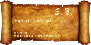 Septei Noémi névjegykártya